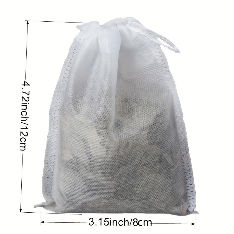 100pcs Reusable Drawstring Soup Bags - Versatile Tea, Spice & Cheesecloth Filters for Cooking, Chinese Medicine & Bone Broth Brewing - Essential Kitchen Accessories