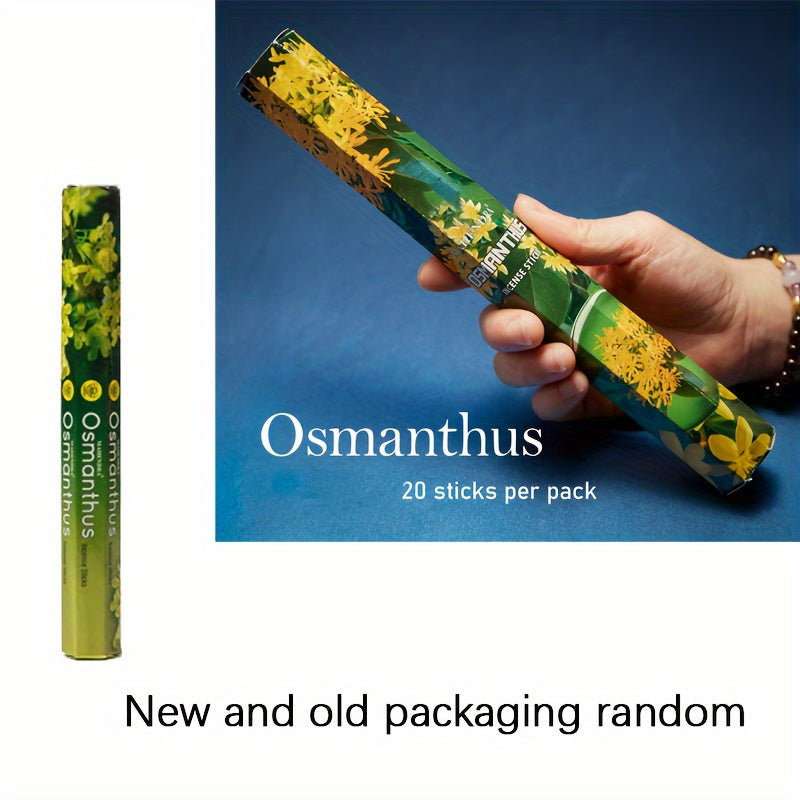 20 sticks/box - 35 scents to choose from, including incense, rose, jasmine, osmanthus and amber. These incense sticks are perfect for air purification in living rooms, bedrooms, and hotels, and are also suitable for offices and entertainment venues to rel