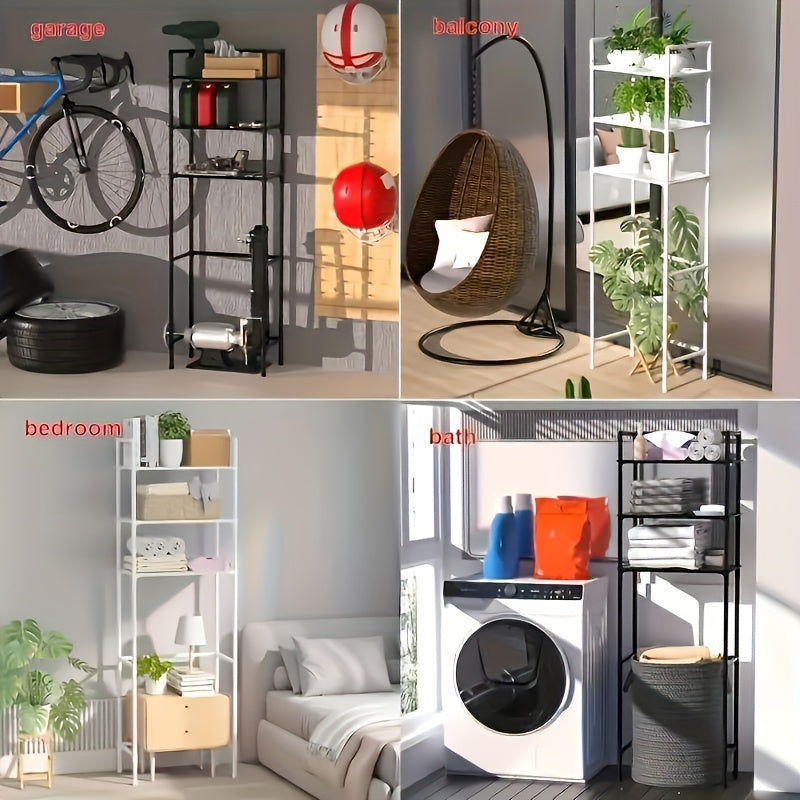 3-Tier Over-the-Toilet Metal Bathroom Organizer Rack - Space-Saving, Freestanding Multi-Purpose Storage Shelf for Toiletries, Durable Iron with Black Finish, Ideal for Bathroom Organization, Bathroom Organizers And Storage, Shelves