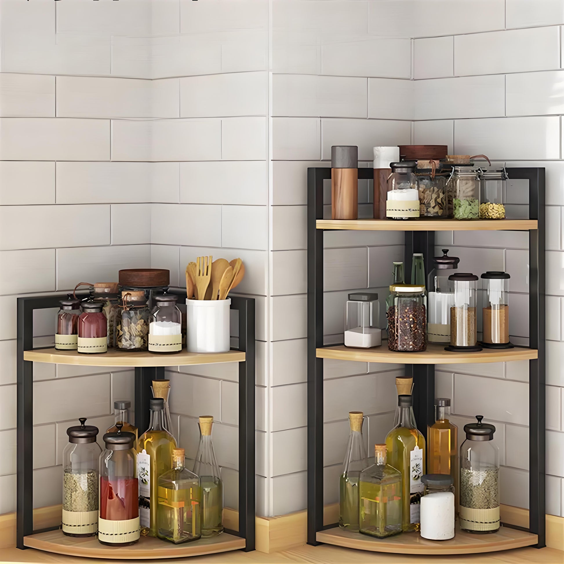 Versatile Corner Storage Shelf for Kitchen