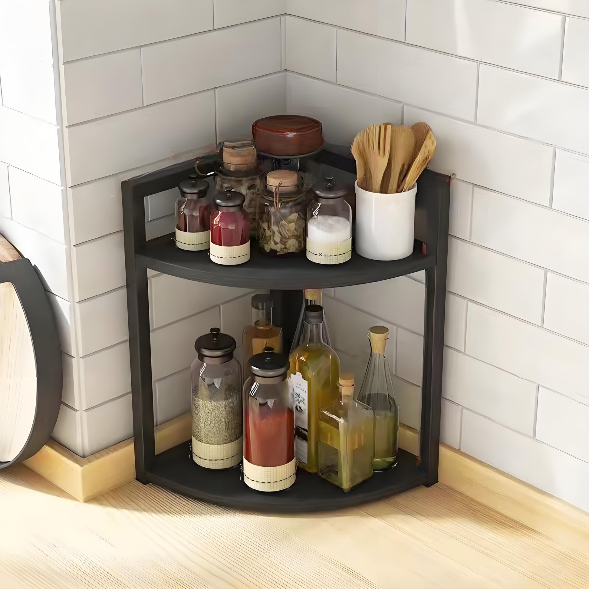 Versatile Corner Storage Shelf for Kitchen