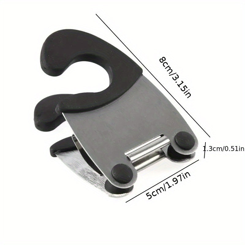 Classic Multifunctional Stainless Steel Kitchen Utensil Holder - Pot Side Clip, Anti-Scald Spoon Rest, No Electricity Needed