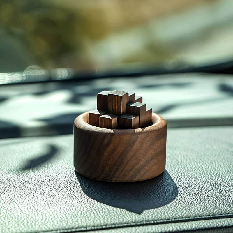 1set Walnut Pile Essential Oil Diffuser - Living Room, Study, Office Stick Set - No Fire, No Battery/Electricity, Cylinder Home Decoration Tabletop Ornament - Slow Release Aroma, 1 S