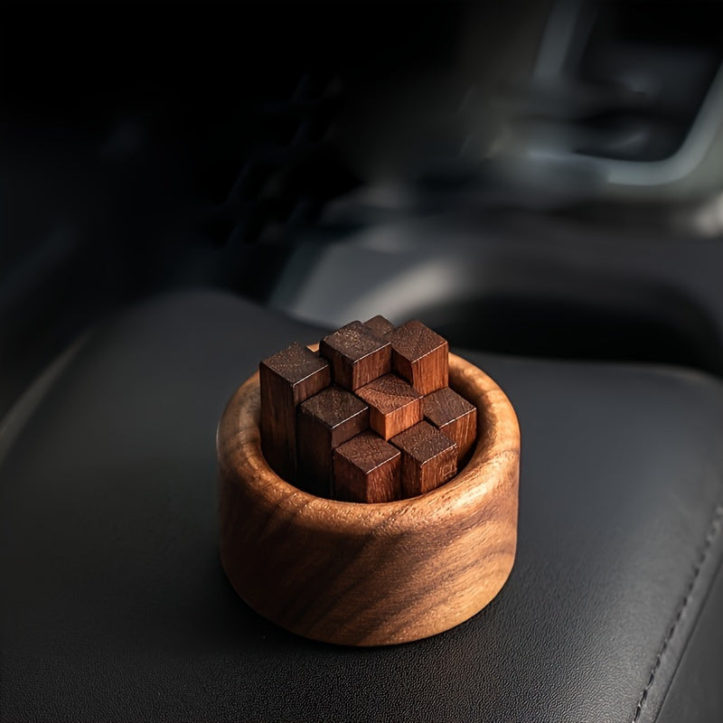 1set Walnut Pile Essential Oil Diffuser - Living Room, Study, Office Stick Set - No Fire, No Battery/Electricity, Cylinder Home Decoration Tabletop Ornament - Slow Release Aroma, 1 S