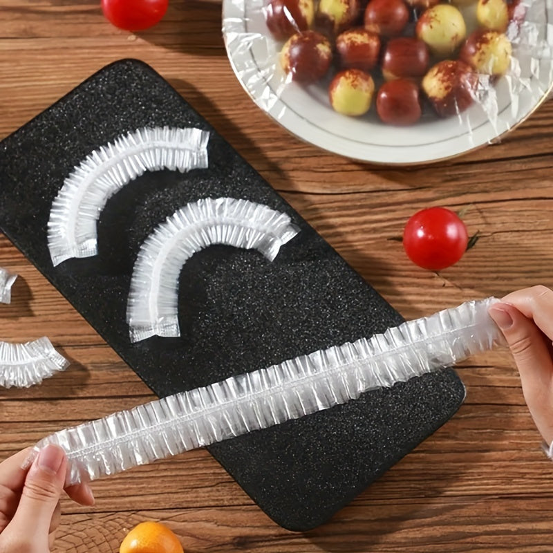 300pcs of High-Quality Disposable Food Wrap - Extremely Stretchable, Transparent, And Free from BPA, Suitable for Kitchen And Restaurant Applications - Accommodates All Plate Sizes And Helps Prevent Spoilage.