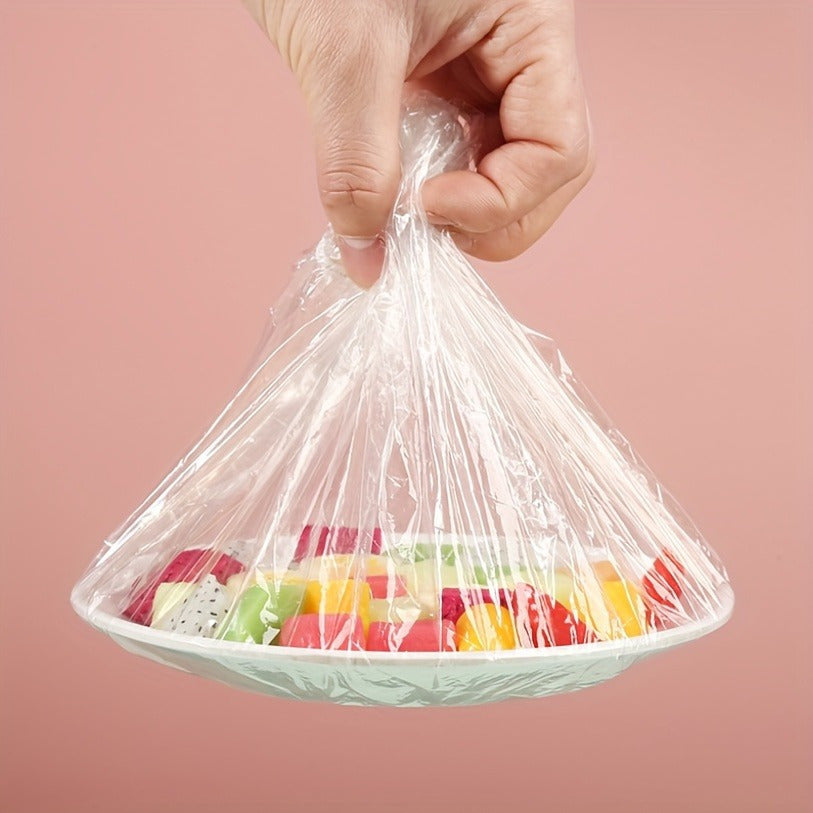 300pcs of High-Quality Disposable Food Wrap - Extremely Stretchable, Transparent, And Free from BPA, Suitable for Kitchen And Restaurant Applications - Accommodates All Plate Sizes And Helps Prevent Spoilage.