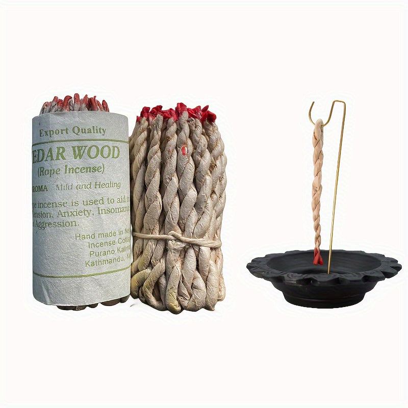 40pcs of Himalayan Rope Incense , Spiritual Blessings, And Elimination of Negative Energy. Handmade Traditional Rope Incense with White Sage, Sabbatical, Patchouli, And Cedar.