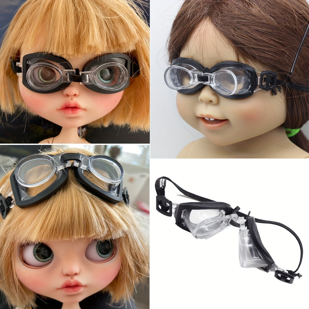 Pilot goggles, diving goggles, for Labubu， Doll clothing accessories, glasses accessories, head diameter 5-9cm universal for dolls, doll house mini glasses (10cm, 15cm, 17cm, 20cm doll glasses)