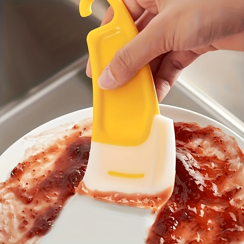 Heat-Resistant Non-Stick Silicone Scraper - 1pc Kitchen Scraper for Cooking & Baking - Easy to Clean, No Electricity Needed