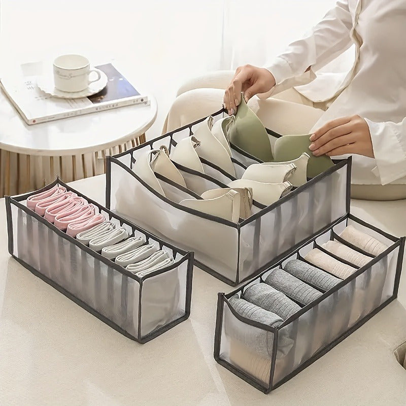 [7 Stackable Storage Bins] 7 Stackable Fabric Storage Bins