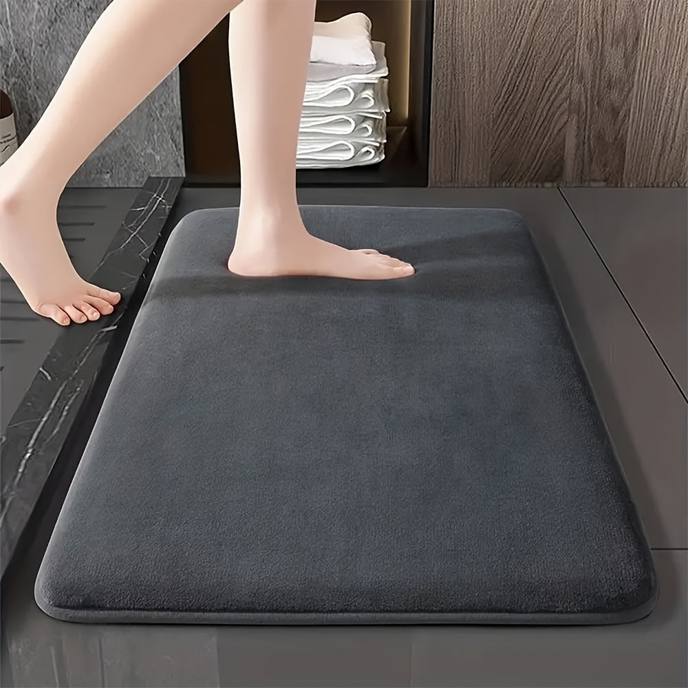 1pc Soft Floor Mat, Absorbent & Quick-drying Kitchen Floor Carpet, Non-slip Entry Doorway Floor Rug, Comfortable Memory Foam Cushioned Bathroom Foot Pad, For Bathroom Bedroom Kitchen Living Room Corrido, Ideal Living Room Supplies, Home Decoration