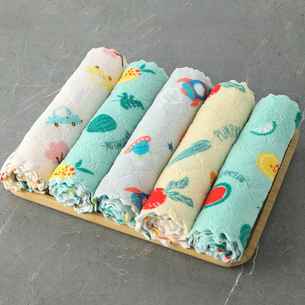 [Super Absorbent] Reusable Dish Cellulose Sponge Cloths | 5pcs/10pcs/15pcs/30pcs | Cellulose/Coral Fleece | Super Absorbent, Washable, Fast Drying | Kitchen/Dish Cleaning