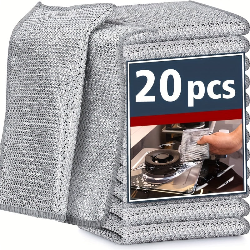 10/20/30pcs Magic Steel Cleaning Pads - Multi-Purpose, Reusable, Non-Stick, Rust Removal, Safe for All Surfaces