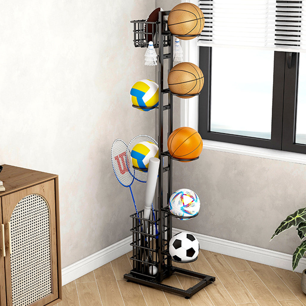 Hat Racks Ball Storage Rack Multi-Layer Basketball Organizer Rack