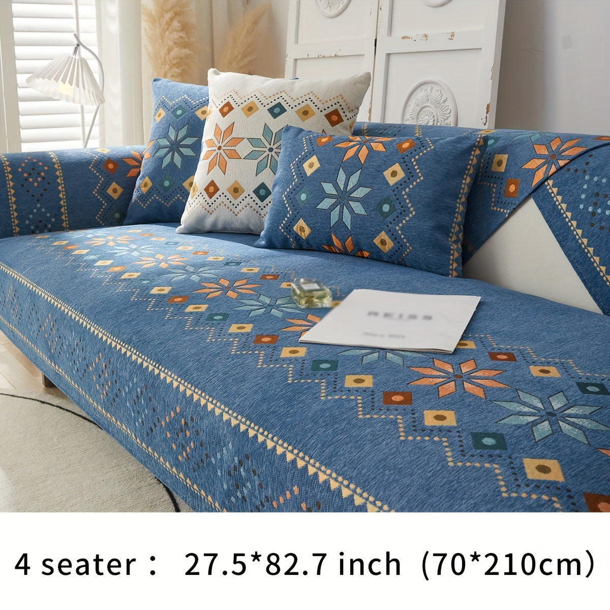 [Non-slip Sofa Cover] 1pc Non-slip Chenille Sofa Slipcover - Couch Cover, Four Seasons Universal Furniture Protector For Bedroom Office Living Room Home Decor