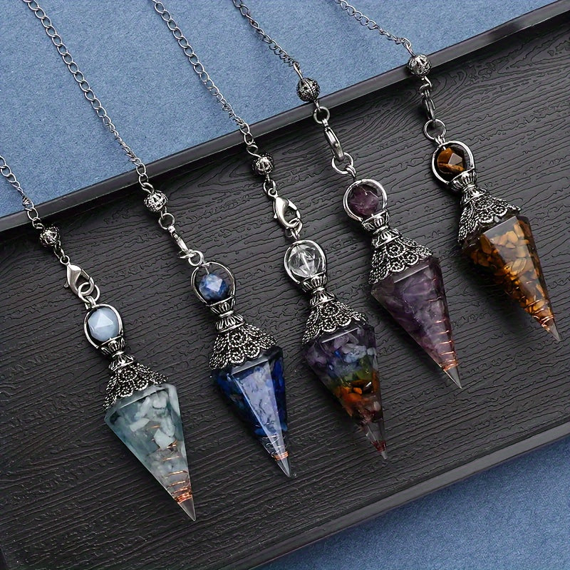 Hexagonal Pendulum Necklace for Balance & Divination - Ideal Gift Choice, DIY Crafts, Jewelry Patterns, DIY Jewelry Crafting Accessories