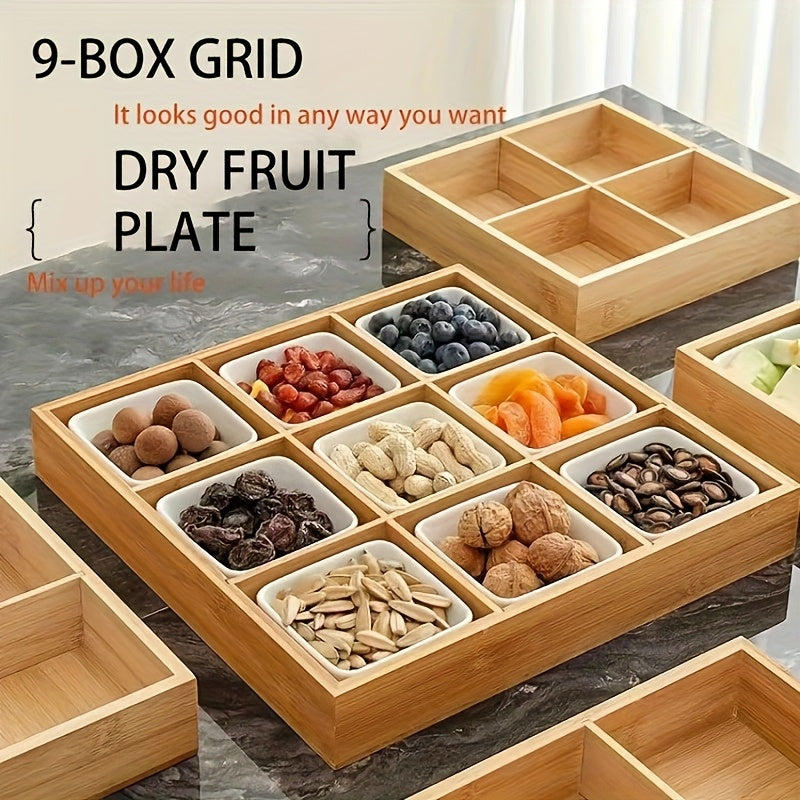 9-Box Grid Dry Fruit Platter