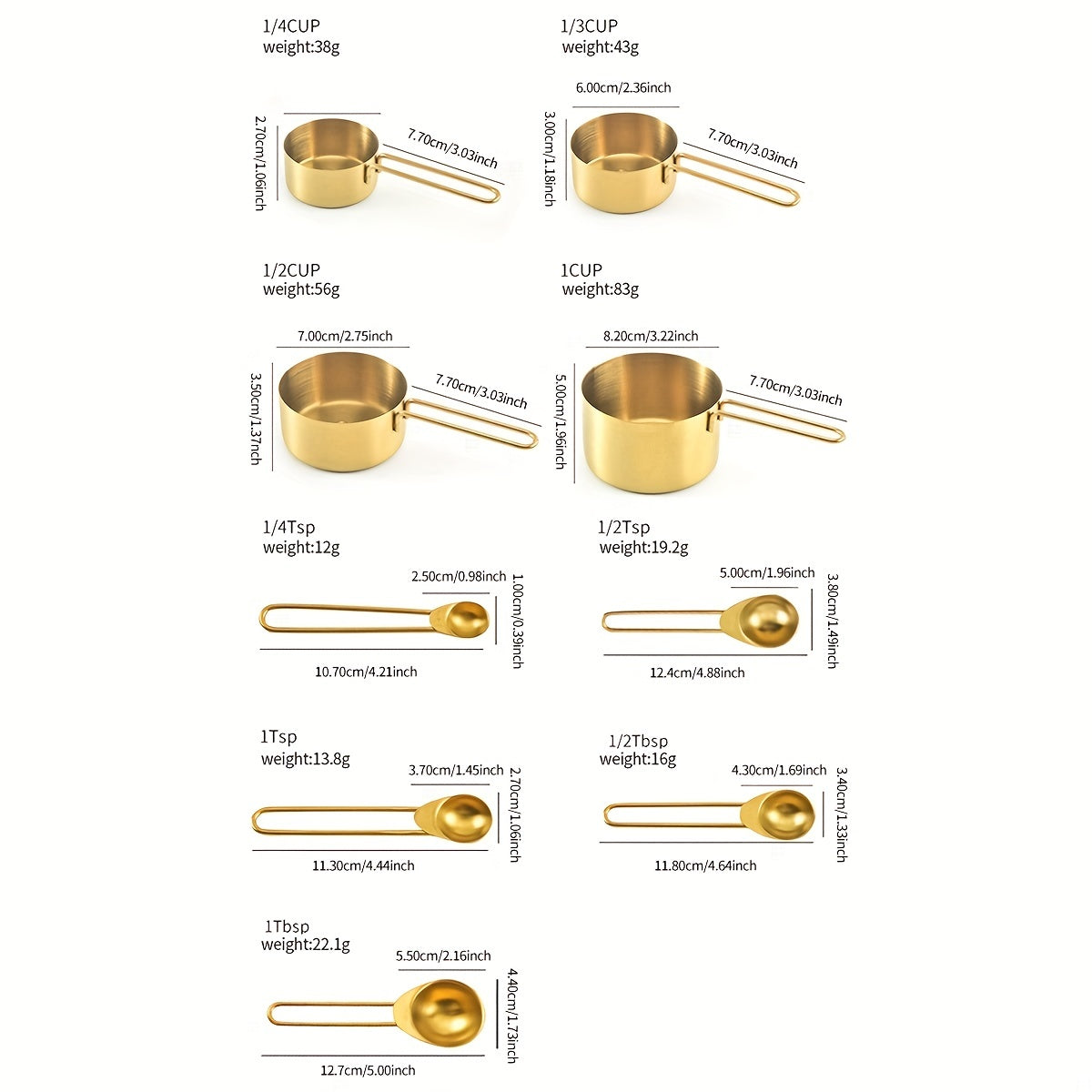 Stainless Steel Measuring Set