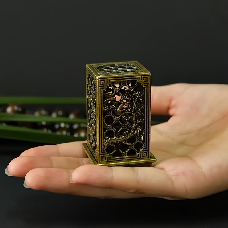 An exquisite set of metal incense burners with decorative design - multi-functional incense burners suitable for incense sticks and cones, elegant Chinese art style home decoration, suitable for Christmas, Halloween, Easter, Day of Light, Thanksgiving