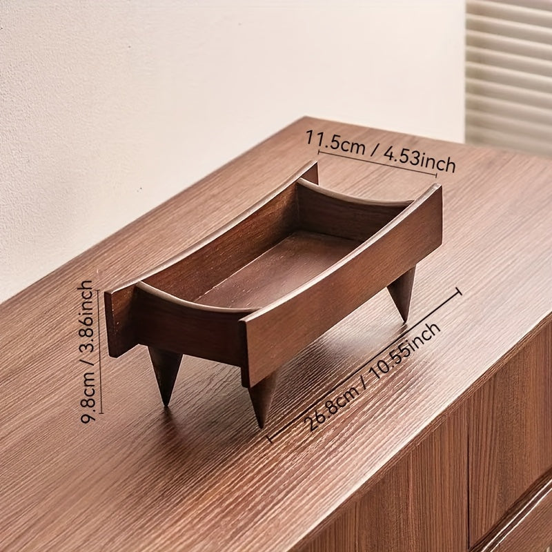 1pc Walnut High Foot Tray