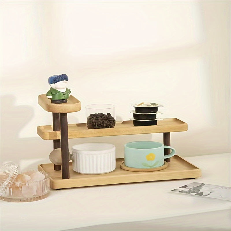 Chic Wooden Multi-Tier Desktop Organizer