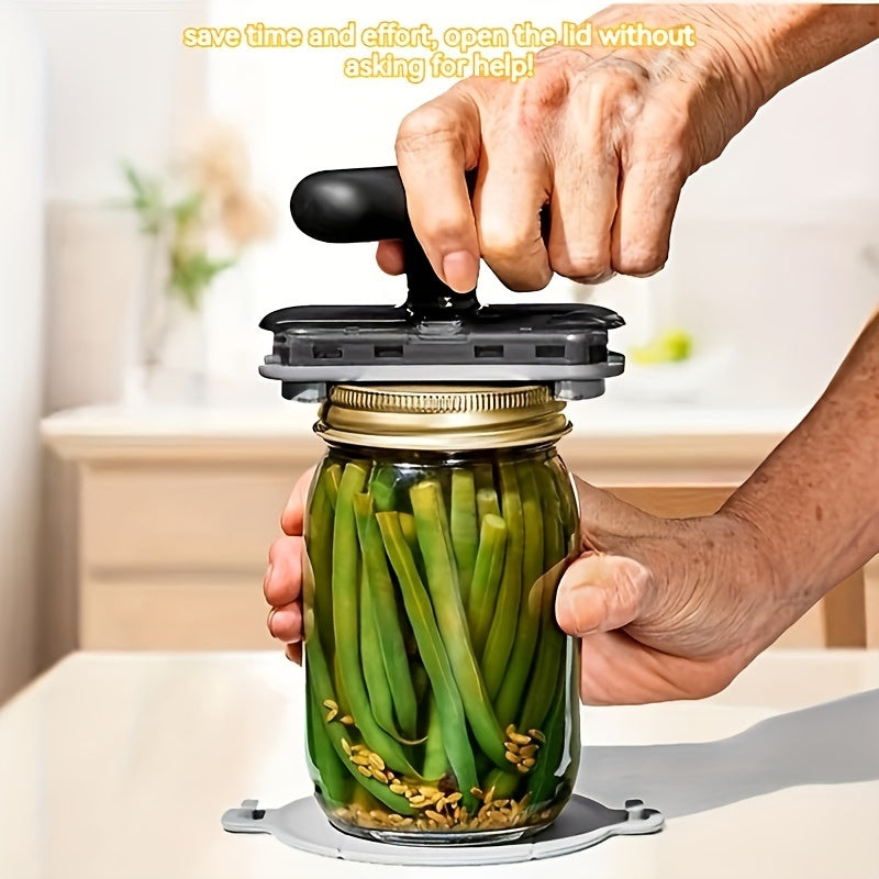 [EasyOpen | Multifunctional] 1pc Multifunctional EasyOpen | Manual Jar Opener, ABS Material | Effortless Lid Removal, Essential Handheld Can Opener