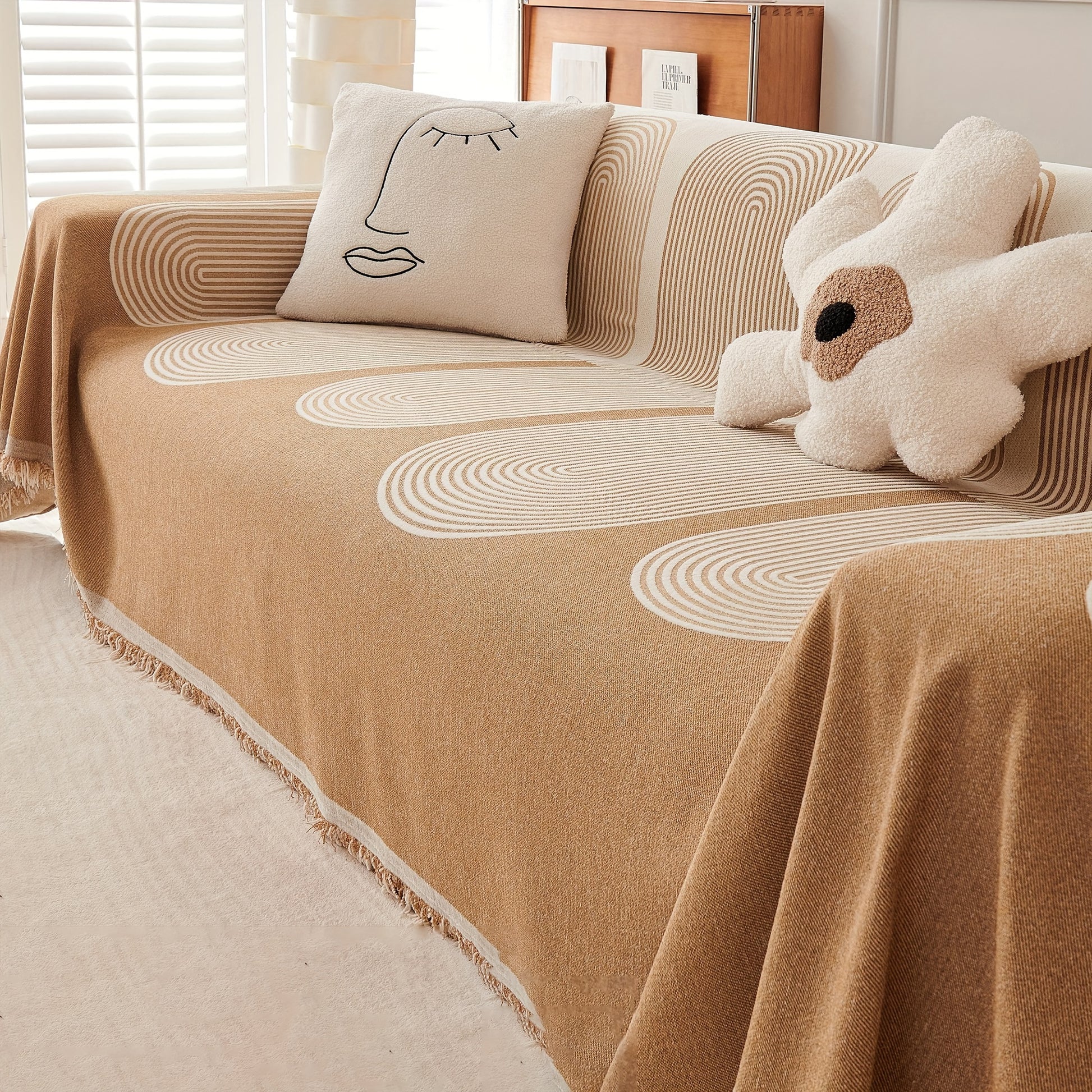 Bohemian Style Chenille Sofa Throw Covers