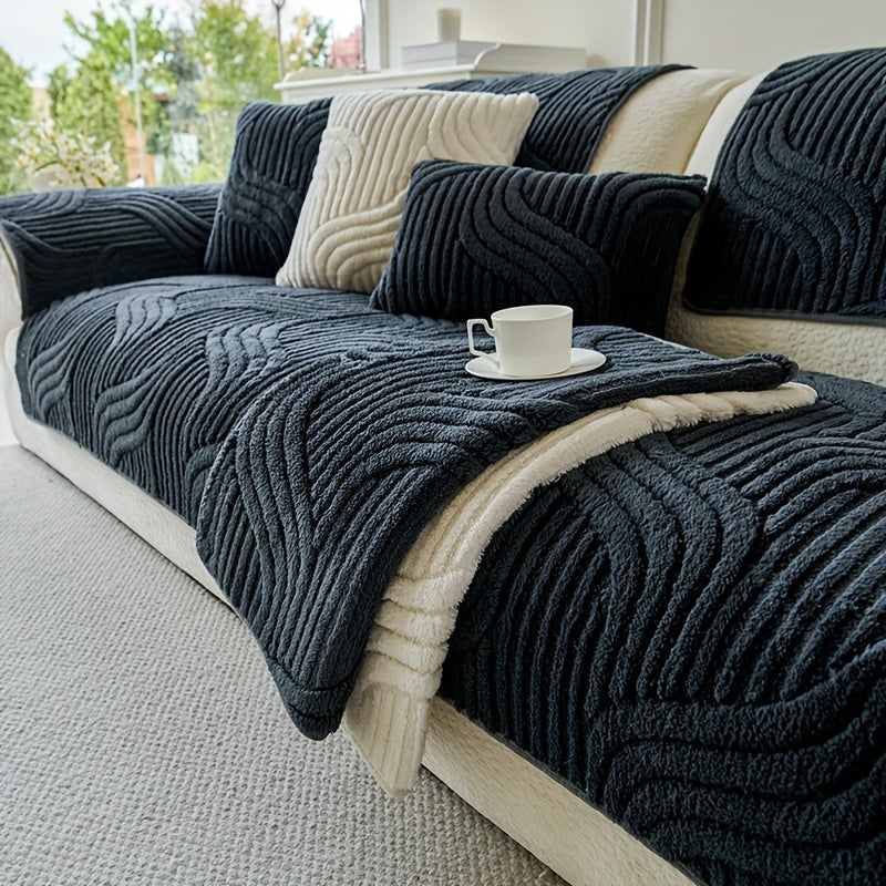 Plush Non-Slip Sofa Cover