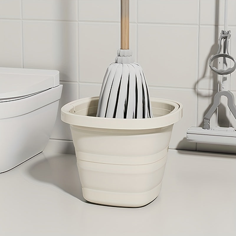 1pc Folding Bucket, Portable Plastic Bucket that Does Not Take Up Too Much Space When Folded, Portable Outdoor Car Fishing Bucket, Household Large Capacity Dirty Clothes Basket, Washing Bucket, Foot Soaking Bucket, Multifunctional Folding Bucket, Storage