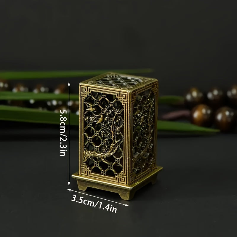 An exquisite set of metal incense burners with decorative design - multi-functional incense burners suitable for incense sticks and cones, elegant Chinese art style home decoration, suitable for Christmas, Halloween, Easter, Day of Light, Thanksgiving