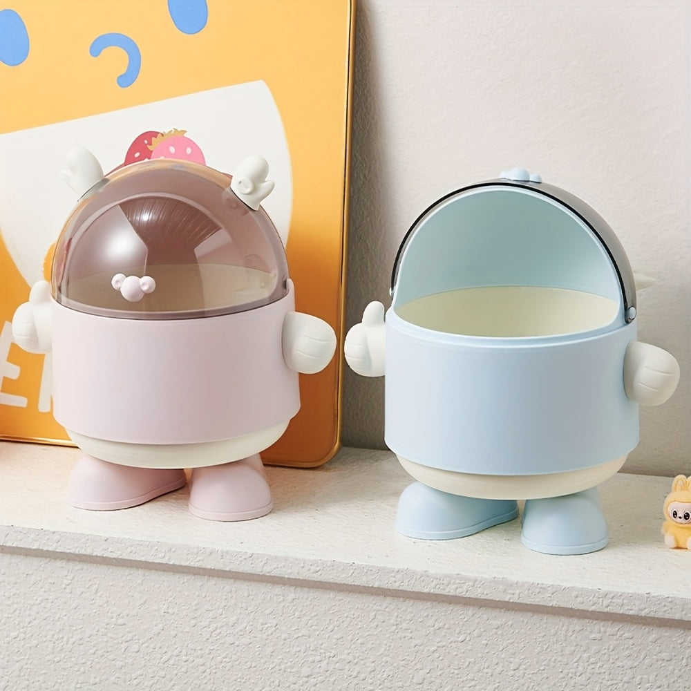 [Cute LABUBU Box] Cute Cartoon LABUBU Storage Box with Lid | Multifunctional Viewing Window, Entrance Storage Decor for Dolls, Keys, Candy