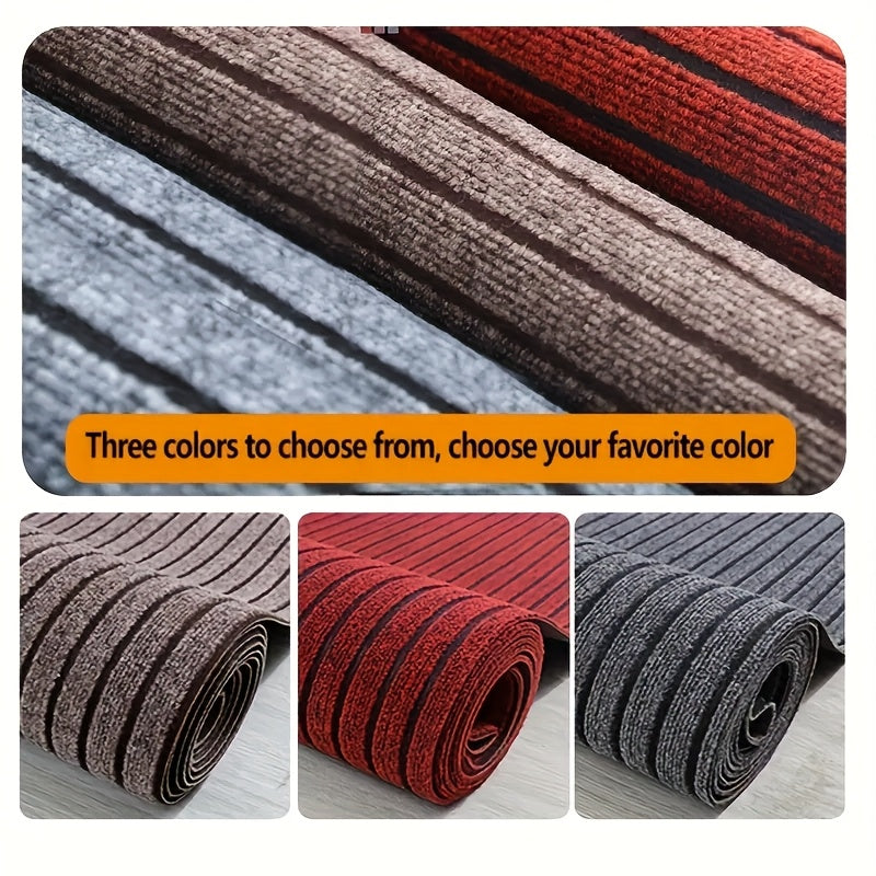 [Non-Slip Doormat] High Quality Non-Slip Striped Doormat | Durable Dust Removal Outdoor Entrance Mat, Easy to Clean, Cuttable Design, Seven Stripes, Absorbent, Halloween Christmas Gift