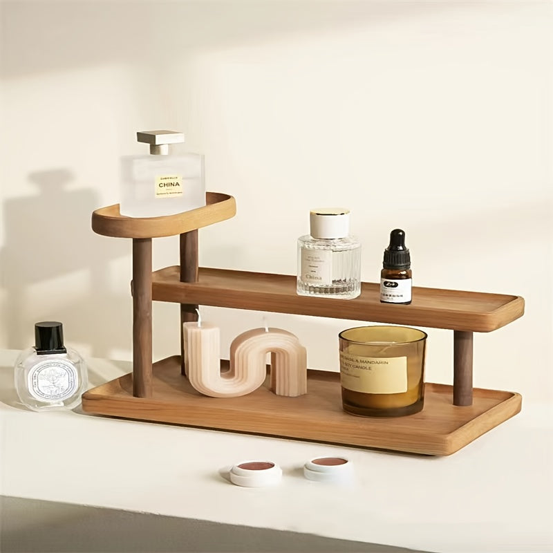 Chic Wooden Multi-Tier Desktop Organizer