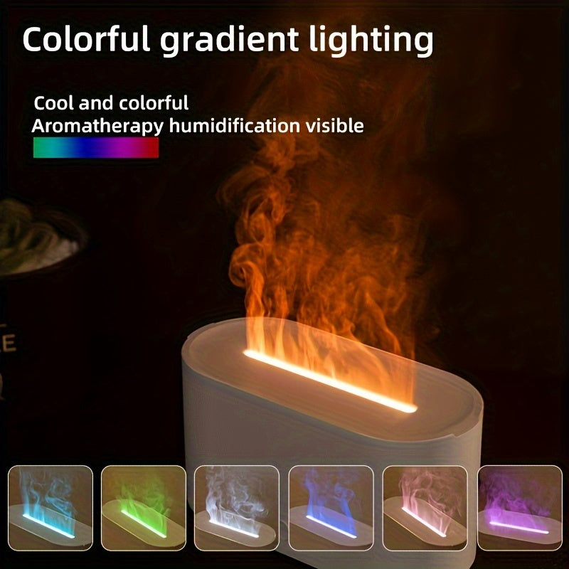 [Ultra-Quiet] Flame Aromatherapy Diffuser | USB-Powered | Ultra-Quiet | Adjustable Brightness | Home Bedrooms & Offices