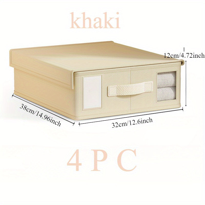 Non-Woven Fabric Storage Organizer Set with Duvet Cover & Blanket Organizer
