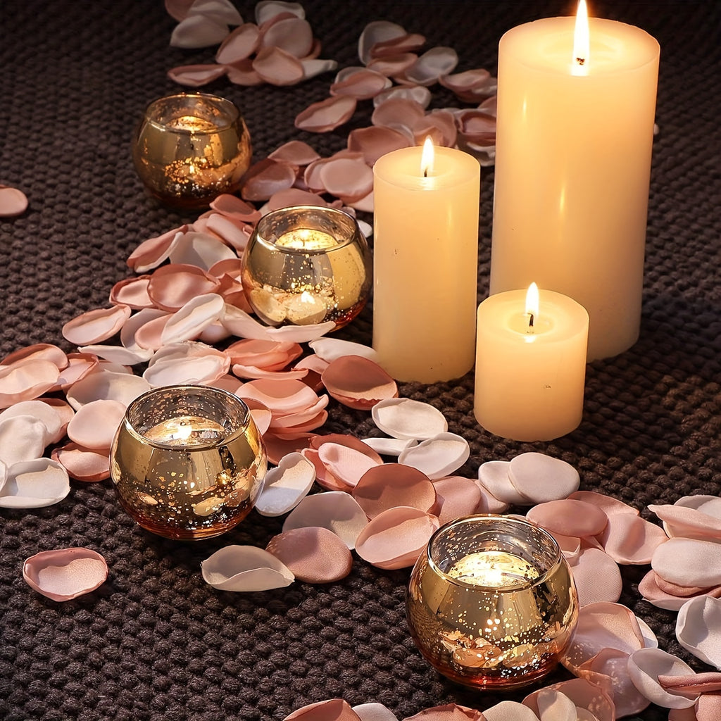 A Set Of 6 Or 12 Transparent Wish Candle Holders For Table Centerpieces, Round Glass Tea Light Holders For Wedding Decorations And Home Decor.