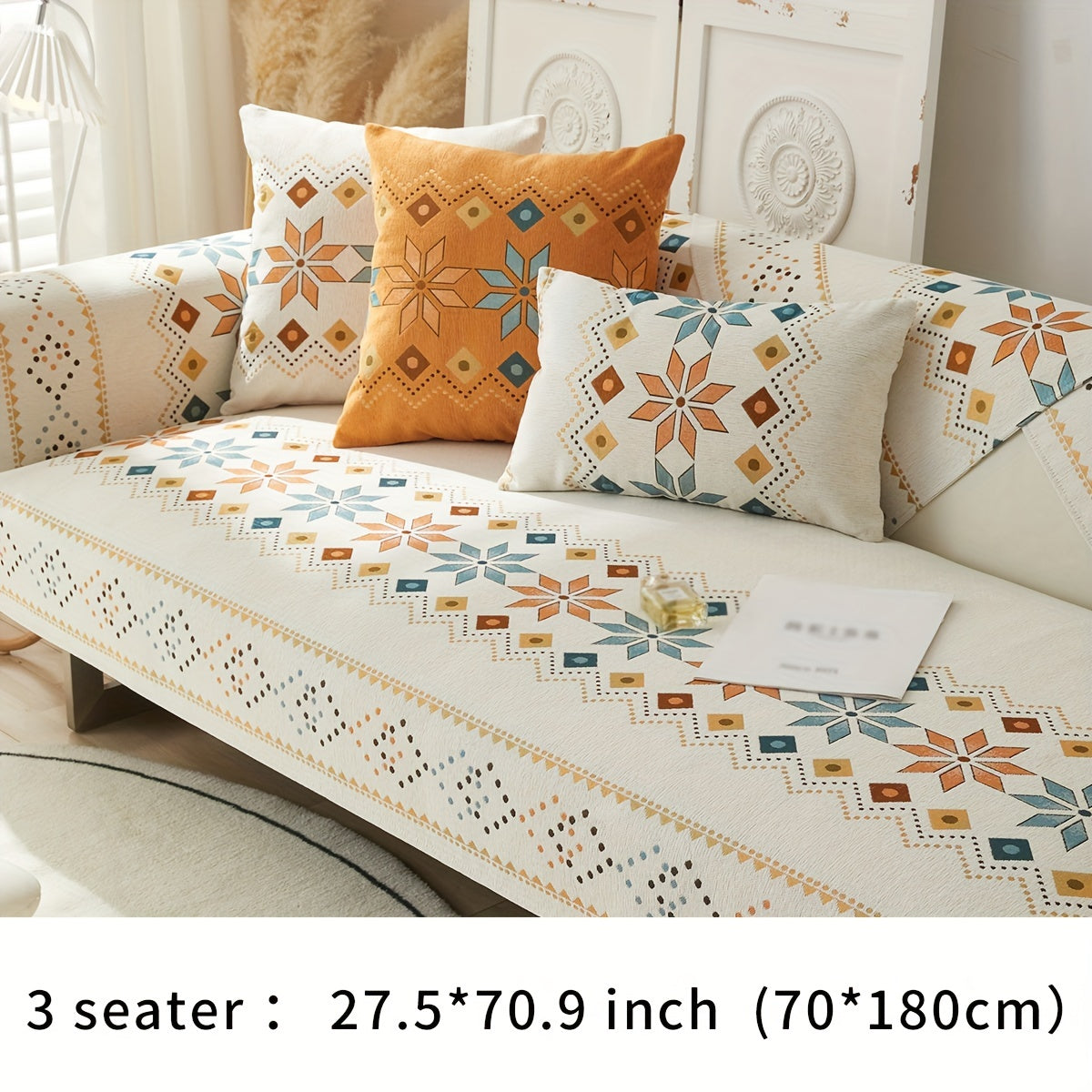 [Non-slip Sofa Cover] 1pc Non-slip Chenille Sofa Slipcover - Couch Cover, Four Seasons Universal Furniture Protector For Bedroom Office Living Room Home Decor