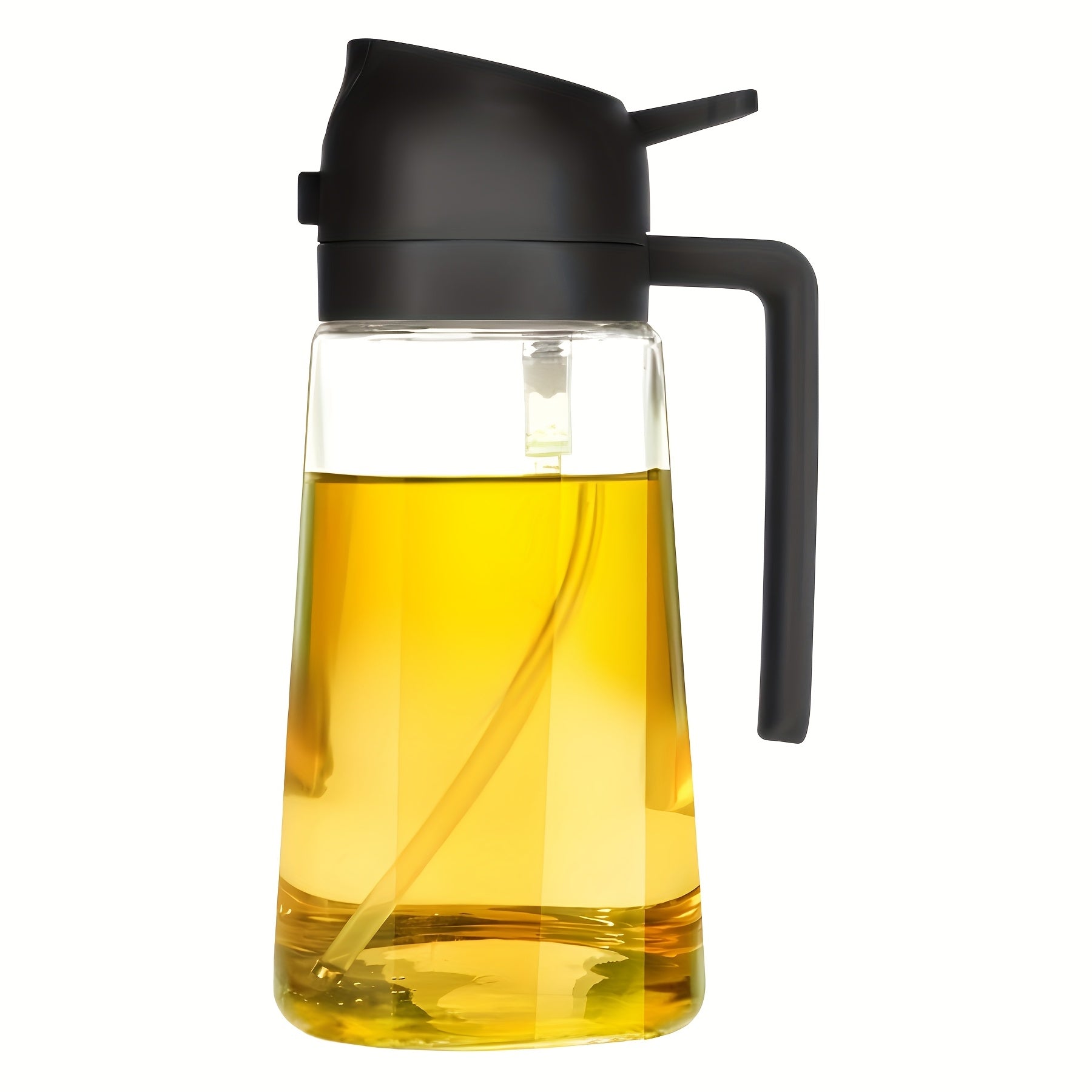 1pc Food-Grade Olive Oil Spray Bottle - BPA-Free Plastic, Odor-Resistant & Even Spray for Cooking, Salad Dressing, Condiments - Hand Wash Only, Oval Shape for Kitchen & Restaurant Use, Oil Sprayer Bottle for Cooking