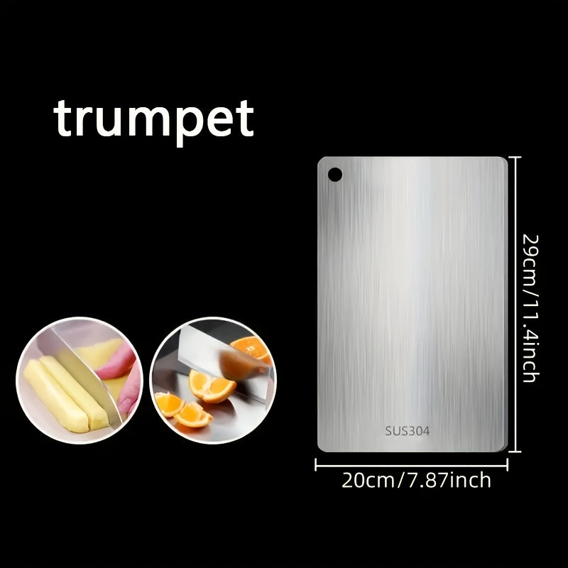 [Stainless Steel Chopping Board] Rust Resistant, Double Sided Premium Stainless Steel Kitchen Chopping Board - Food Grade, Dishwasher Safe, Durable, Suitable for Meat, Fruits and Vegetables - Available in Multiple Sizes, Ideal for Valentine's Day, Mother'