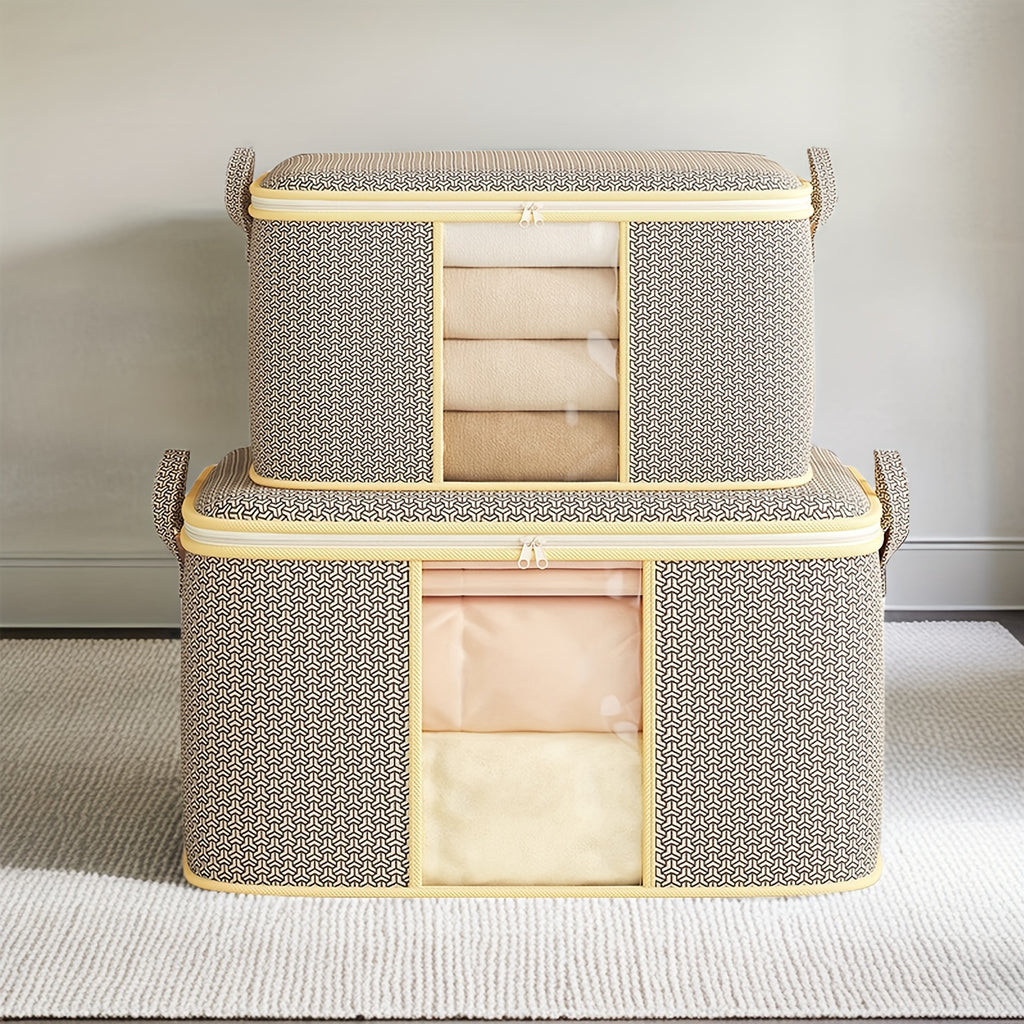 2pcs Heavy-Duty Storage Moving Bags Quilt Storage Blanket Storage with Handles Set and Clear Window