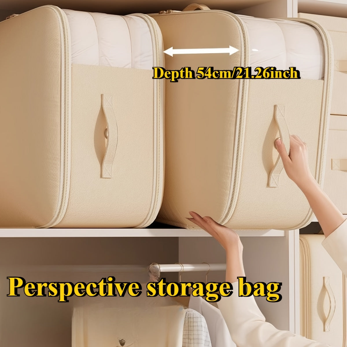 Large Capacity Oversized Portable Compression Storage Bag, Suitable for Clothes, Quilts, Pillows, Sofa Cushions, Duvets, Ideal for Bedrooms and Living Rooms, Space-Saving Organizer Helper, 4 Styles Available