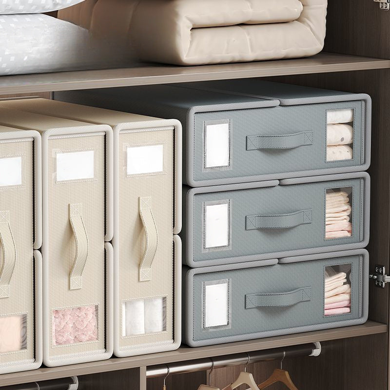 Non-Woven Fabric Storage Organizer Set with Duvet Cover & Blanket Organizer