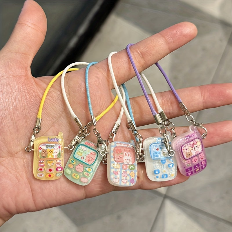 Cute Colorful Cartoon Animal Mobile Phone keychain Creative Funny Pendant Bag Hanging Accessories Gift