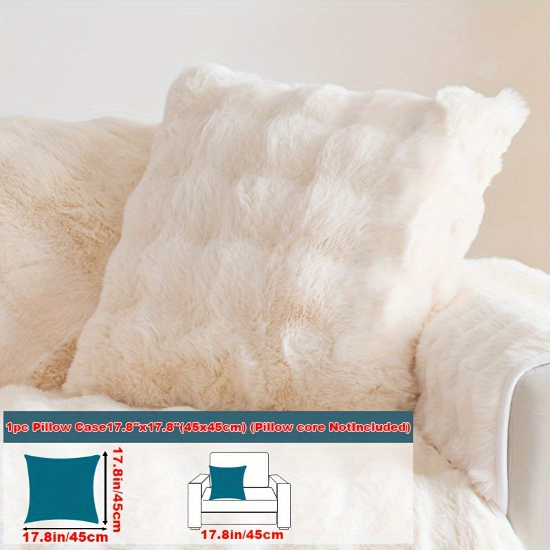 1pc Cozy Rabbit Plush Sofa Cover - Winter Warm, Thick, Soft, Non-Slip, Protective Furniture Protector for Bedroom, Office, Living Room Home Decor - Pet Favorite, Easy to Install, Machine Washable, Durable, and Stylish