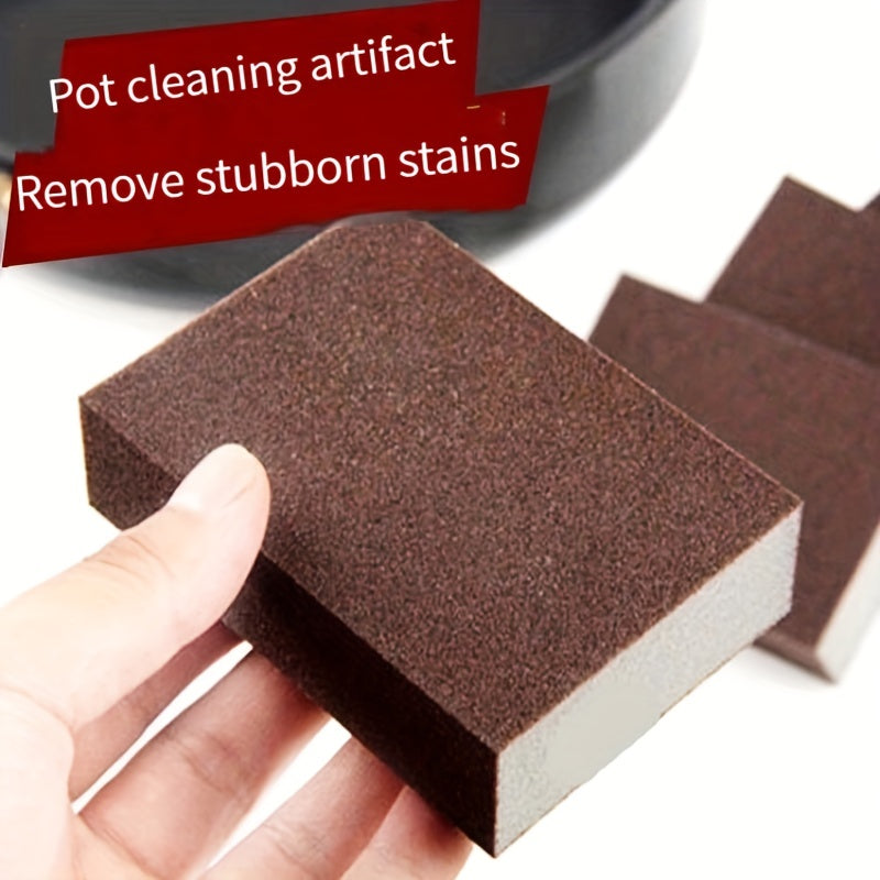 1/3/6/9pcs, Emery Magic Wipe, Pot Bottom Cleaning Descaling Sponge, Pot Sponge Brush, Iron Rust Removal Sponge, Dishwashing Sponge Block, Scouring Pads, Power Decontamination, Cleaning Supplies, Cleaning Tool, Back To School Supplies