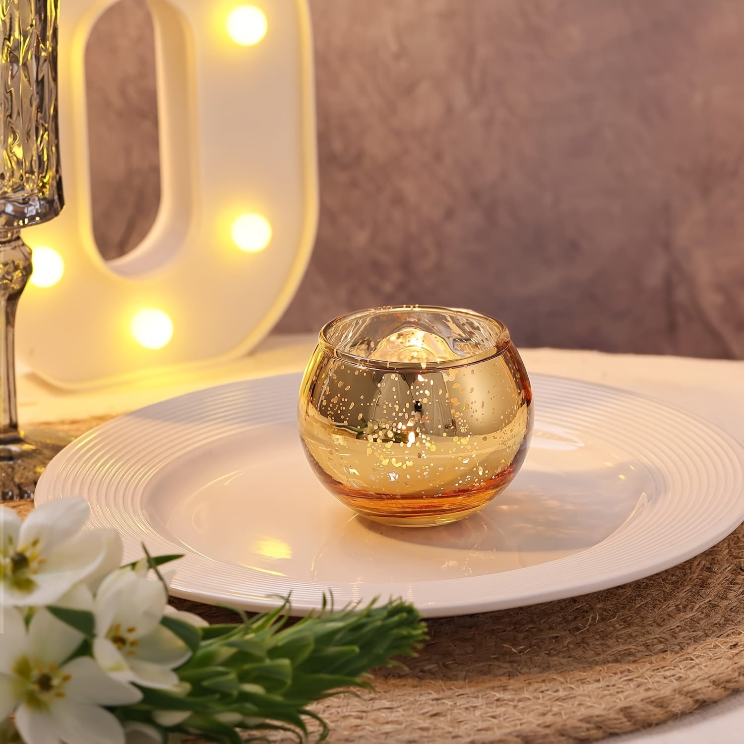 A Set Of 6 Or 12 Transparent Wish Candle Holders For Table Centerpieces, Round Glass Tea Light Holders For Wedding Decorations And Home Decor.