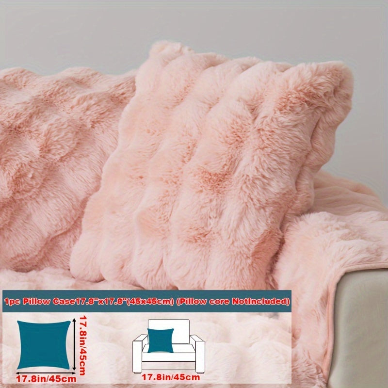 1pc Cozy Rabbit Plush Sofa Cover - Winter Warm, Thick, Soft, Non-Slip, Protective Furniture Protector for Bedroom, Office, Living Room Home Decor - Pet Favorite, Easy to Install, Machine Washable, Durable, and Stylish
