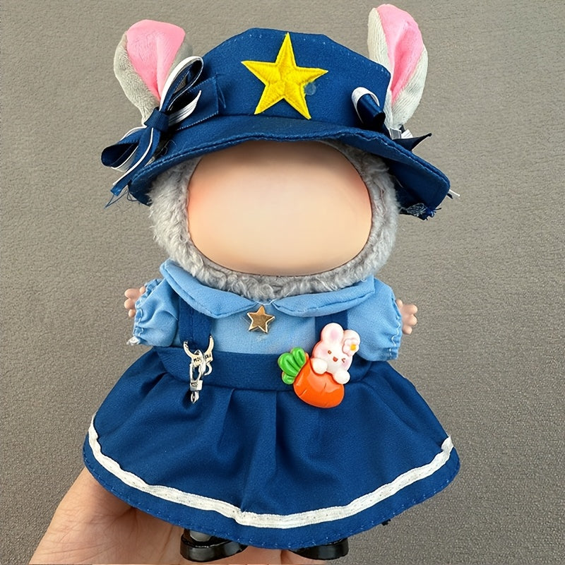 Clothes for Labubu 17cm Doll Outfit, Fashion Clothes Set, Cute Exquisite Accessories for Doll Collection, Stylish Adorable Dolls Clothes Accessories (No Doll Included)