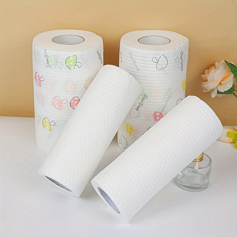 400pcs Washable Kitchen Paper Towels - Absorbent, Non-Stick Oil-Absorbent Roll, Durable Polyester Fabric, Ideal for Kitchen, Car, Living Room, Toilet, Bedroom, Kitchen Cleaning Essentials | Decorative Kitchenware | Washable Fabric