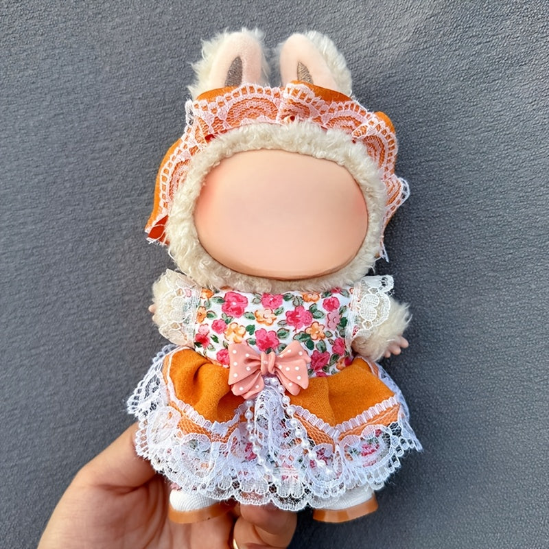 Clothes for Labubu 17cm Doll Outfit, Fashion Clothes Set, Cute Exquisite Accessories for Doll Collection, Stylish Adorable Dolls Clothes Accessories (No Doll Included)